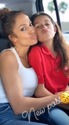 En sus historias de Instagram, la 'Diva del Bronx' reveló una instantánea más en compañía de su hija Emme.