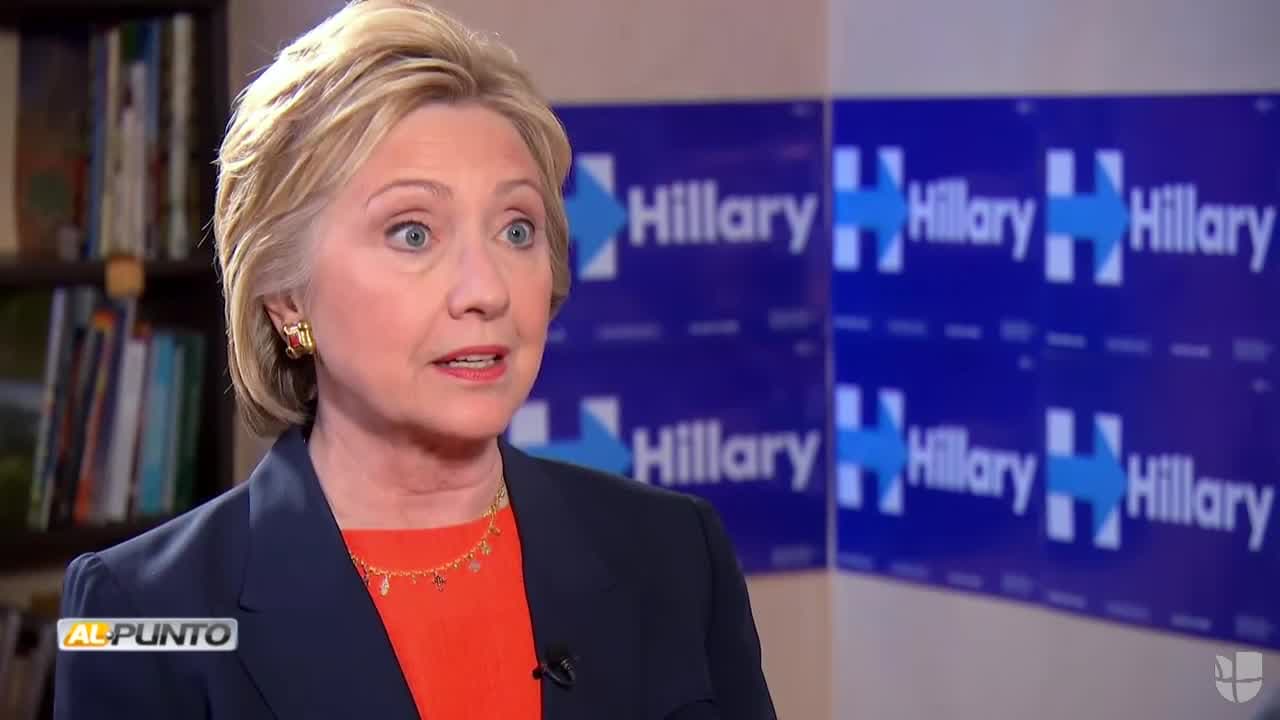 “Donald Trump does not represent the United States of America,” says Clinton in Univision exclusive