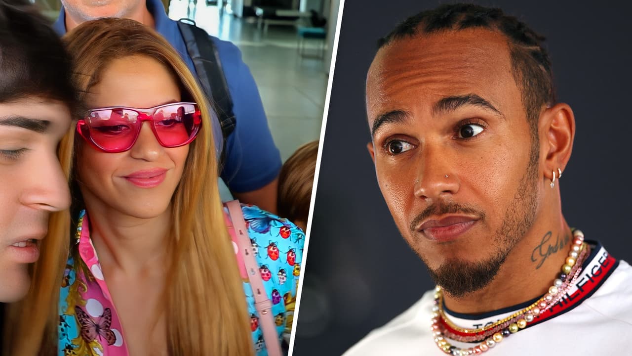 Las fotos de la sonriente llegada de Shakira a Barcelona ante supuesto romance con Lewis Hamilton