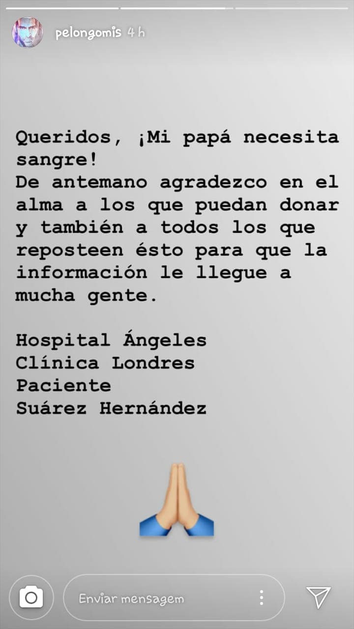 A través de sus historias en Instagram, el actor volvió a replicar el mensaje.