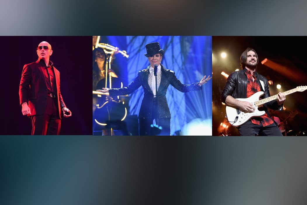 Un elenco de grandes estrellas hará vibrar el escenario... Pitbull, Gloria Trevi, Juanes, entre otros, llenarán de música la gran noche.