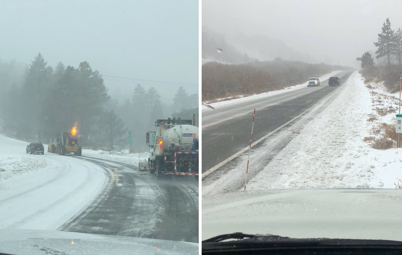 Fue tal la nevada en las carreteras en zonas de montañas que las autoridades debieron cerrar algunas vías y alertar sobre el uso de cadenas a los conductores en los condados de Riverside y San Bernardino a solo unas 60 millas del centro de Los Ángeles.