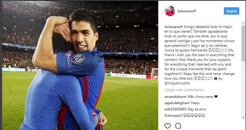 Luis Suárez pide a Neymar que no cambie nunca