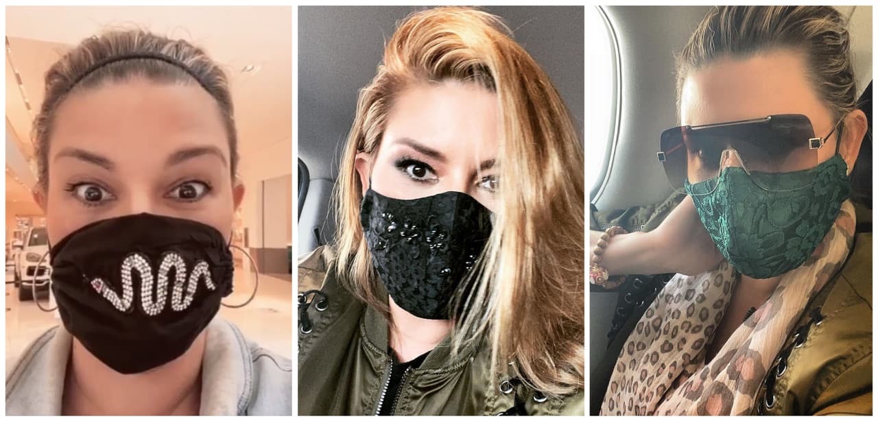 <b>Alicia Machado</b> también se ha visto responsable al utilizar el tapabocas y compartió con sus seguidores de Instagram algunos de los que tiene.