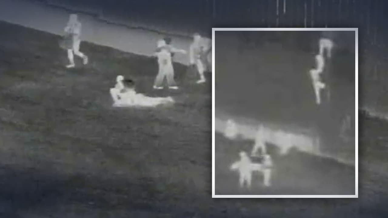 En video: Un niño y un bebé arriesgaron su vida cruzando el muro fronterizo en San Diego