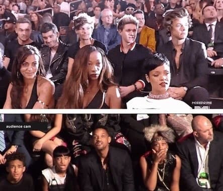 Los memes se extendieron a las reacciones de los famosos que estaban viendo el show en vivo. ¡La cara de los hijos de Will Smith eran de asombro!