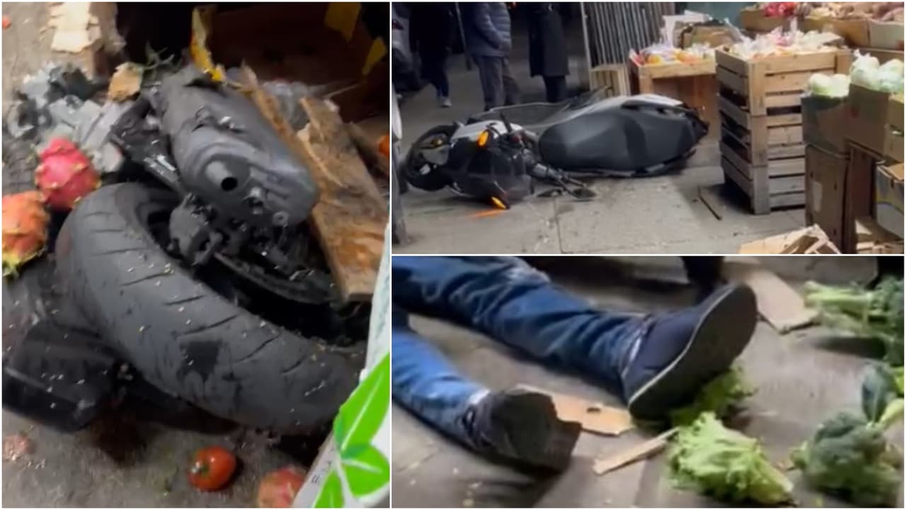 Motociclista sale volando tras chocar contra un auto en Queens; el otro conductor se fuga