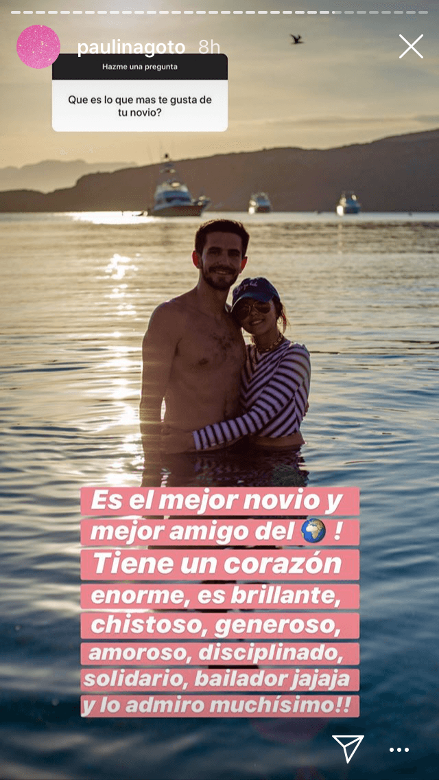 "Tiene un corazón enorme, es brillante, chistoso, generoso, amoroso, disciplinado, solidario, bailador, ja ja ja, ¡y lo admiro muchísimo!", escribió la estrella de 
<a href="https://www.univision.com/famosos/en-fotos-el-elenco-de-vencer-el-silencio-celebro-misa-por-el-inicio-de-las-grabaciones-fotos">'<b>Vencer el silencio'</b></a>
<b>. </b>