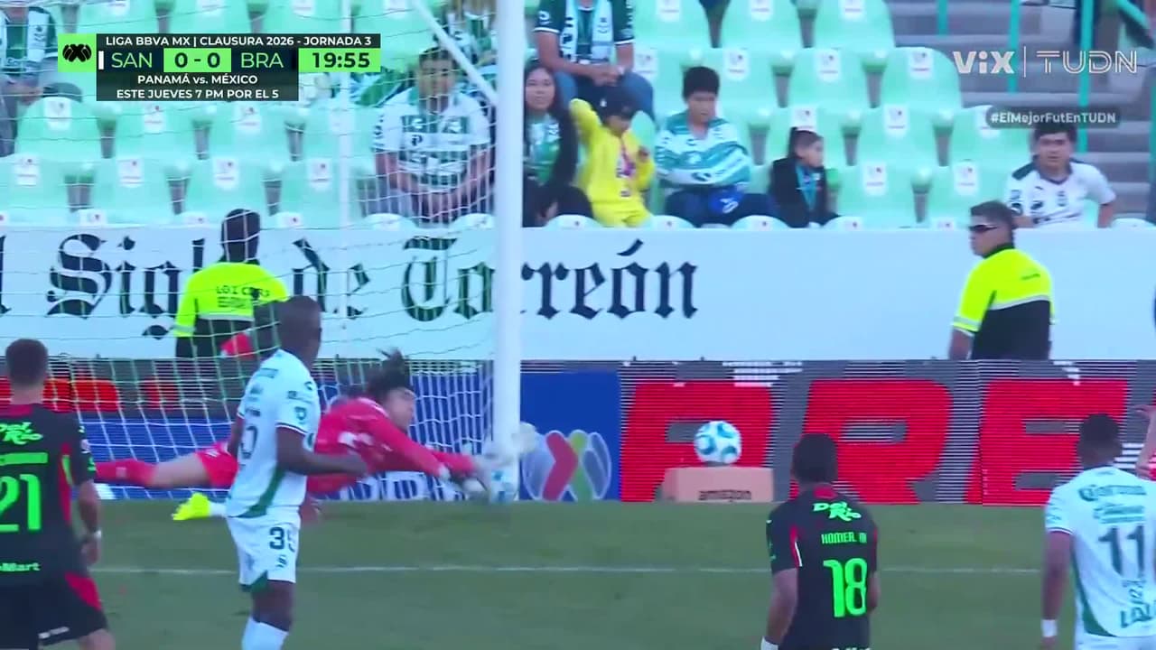 ¡Acevedo! Primer atajadota del portero de Santos