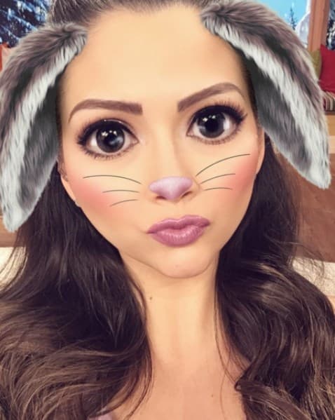 El filtro de conejito es otro de los preferidos para selfies de Ana Patricia.
