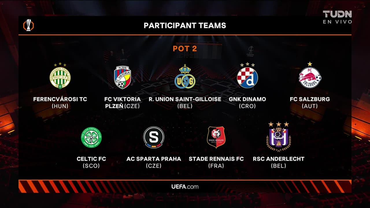 ¡Así quedan los oponentes del bombo 2 de la Europa League!