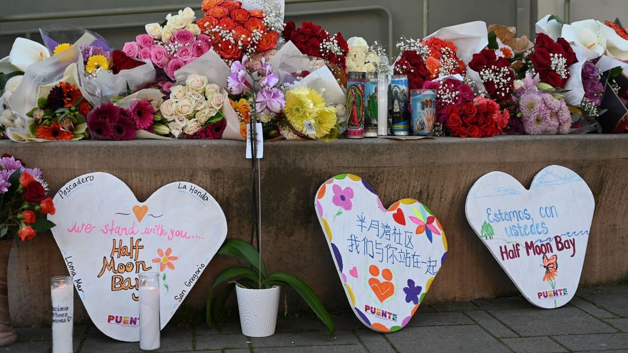 Las 
<a href="https://www.univision.com/local/san-francisco-kdtv/tiroteo-victimas-half-moon-bay-condado-san-mateo">personas asesinadas fueron cinco ciudadanos chinos y dos mexicanos</a>: Yetao Bing, de 43 años; Qizhong Cheng, de 66; Zhishen Liu, de 73; Jingzhi Lu, de 64; Marciano Martínez Jiménez, 50; José Romero Pérez, 38; y Aixiang Zhang, 74.
<br>