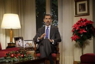 el rey Felipe VI de España durante su mensaje navideño.