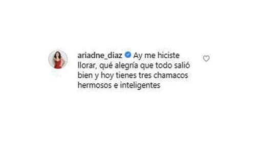 Famosos como la actriz Ariadne Díaz reconoció que la publicación de Gómez Mont la hizo llorar.