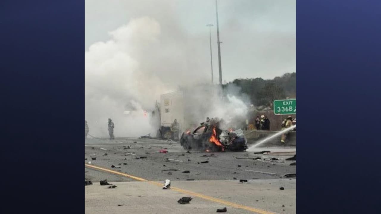 Choque mortal en la I-75 en Georgia: mueren tres personas en auto que viajaba en sentido contrario