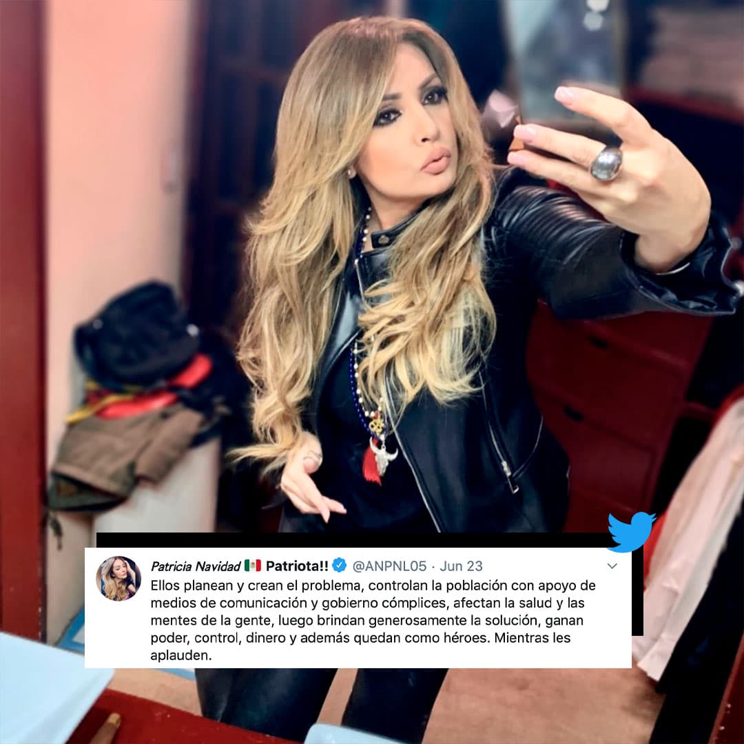 “Ellos planean y crean el problema, controlan la población con apoyo de medios de comunicación y gobiernos cómplices, afectan la salud y las mentes de la gente, luego brindan generosamente la solución, ganan poder, control, dinero y además quedan como héroes”, reiteró la artista.