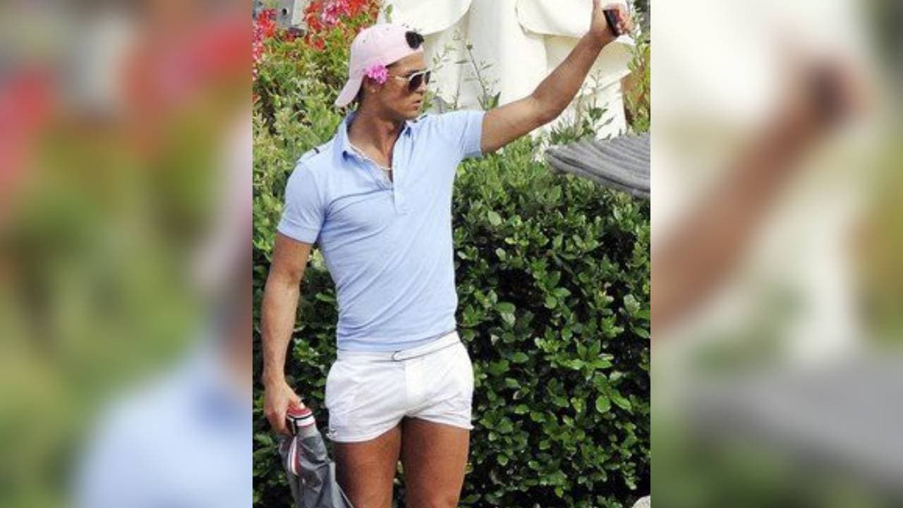 CR7 adornando una bella flor, porque puede.