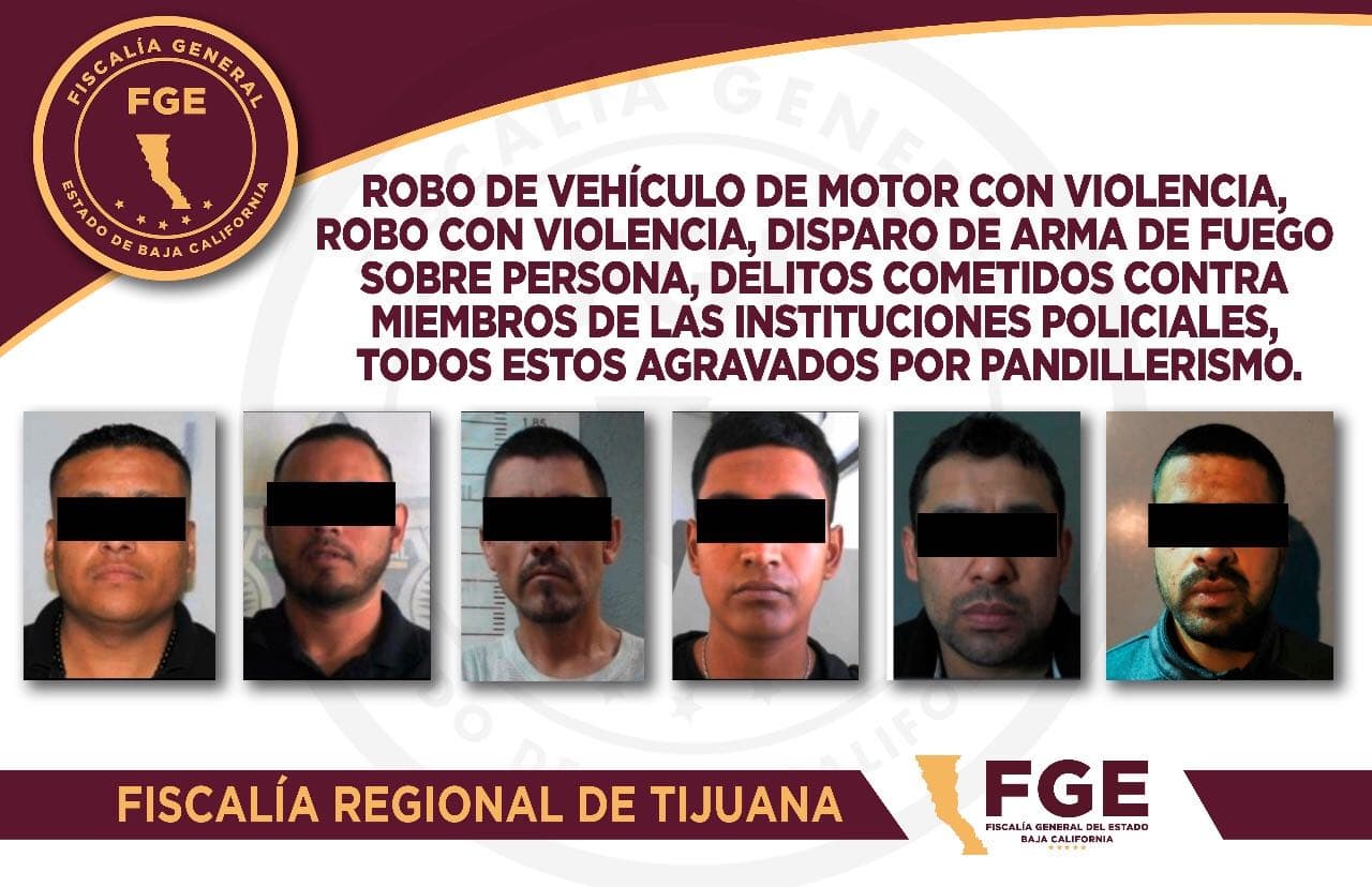 Integrantes de la banda de robacoches liderada por Octavio Leal Hernández, alias 'Chapito Leal', quien fue uno de los principales operadores del Cartel de los Arellano Félix.