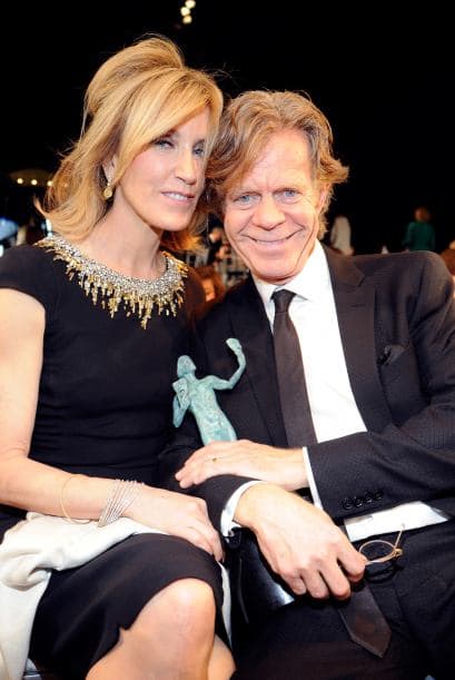 Felicity Huffman celebrando el triunfo de su marido, William H. Macy.