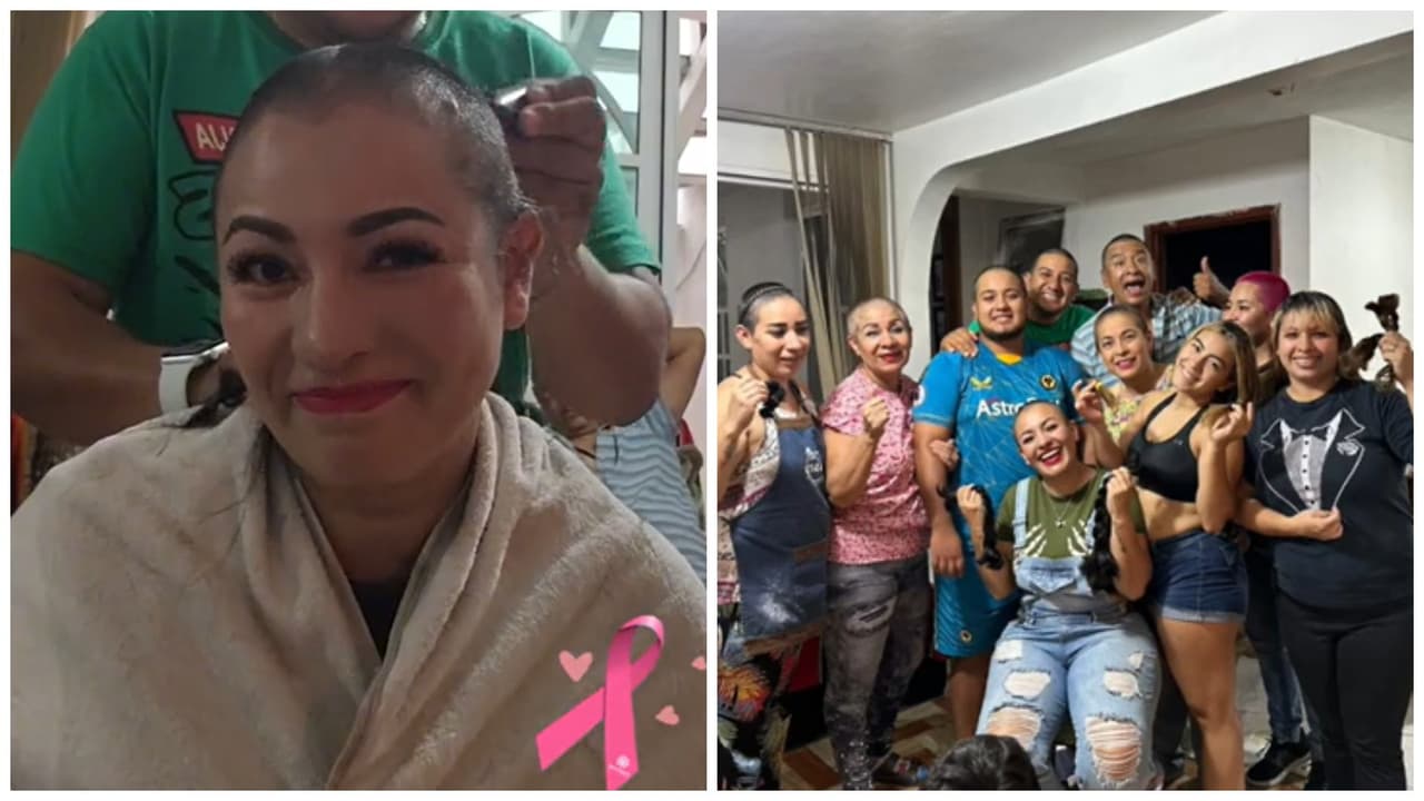 Mujer se rapa en su lucha contra el cáncer y lo que hizo su familia por ella conmovió a TikTok