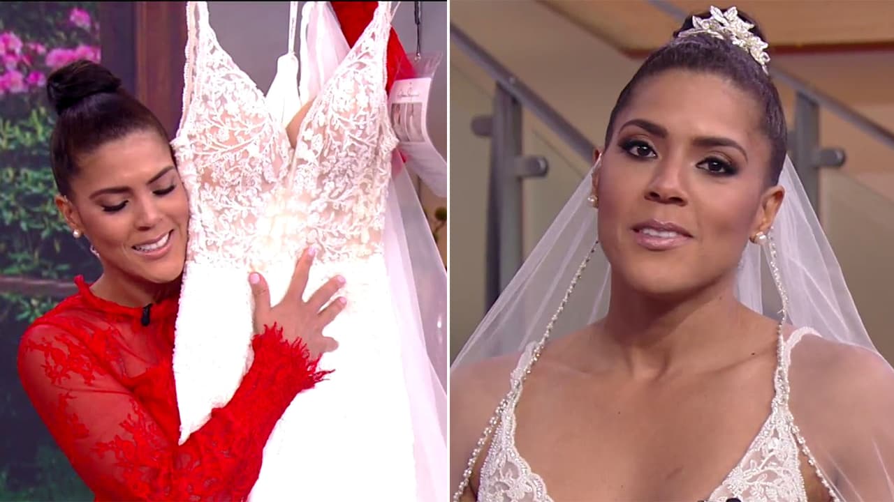 Nuestra 
<a href="https://www.univision.com/shows/despierta-america/muchas-ilusiones-quedaron-guardadas-francisca-contuvo-el-llanto-al-verse-vestida-de-novia-sin-planearlo-video">Fran luchó para contener el llanto</a> con este vestido de novia, pues la pandemia obligó a posponer su boda.