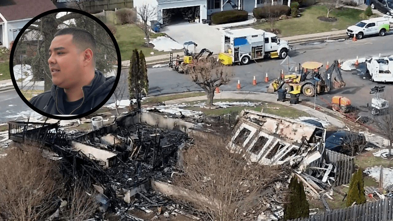 "Vimos la casa en llamas" Hispano salva a su vecino tras explosión en Centreville; todo queda grabado
