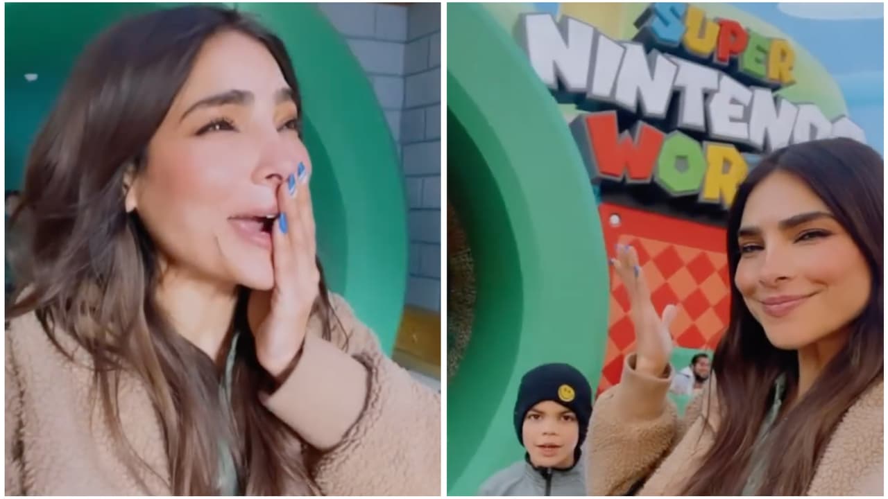 "Toda mi infancia se ha juntado": Alejandra Espinoza se divirtió como niña en el parque de Mario Bros