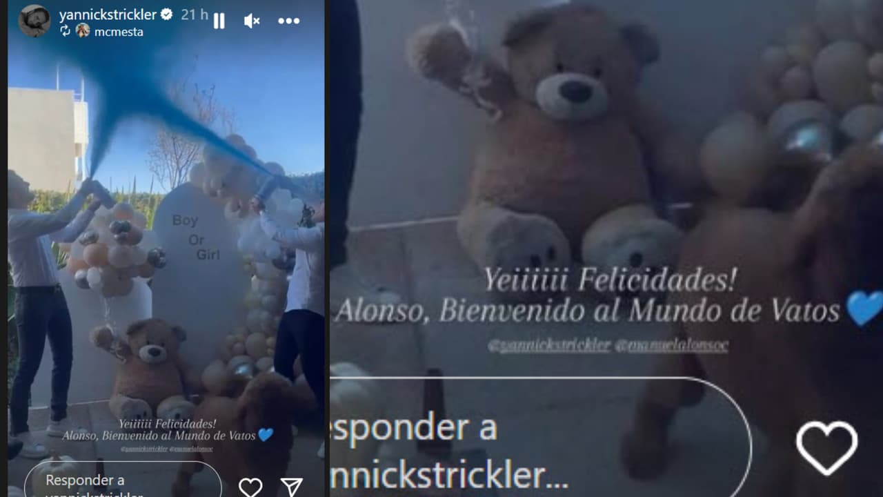 Una de las personas invitadas al 'gender reveal' adelantó que le bebé se llamaría "Alonso".
