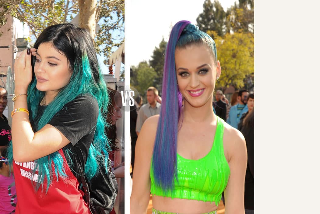 Algo 'trendy' para imitarles han sido las mechas californianas en verde o azul, el chiste es que el color se vea vivo y encendido. Wow!!