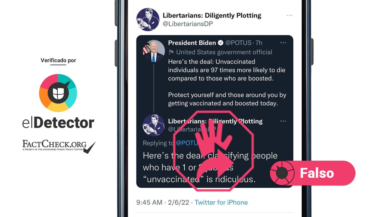 Es falso que los CDC cuenten como no vacunados a personas que han recibido 1 o 2 dosis de la inyección contra el covid-19