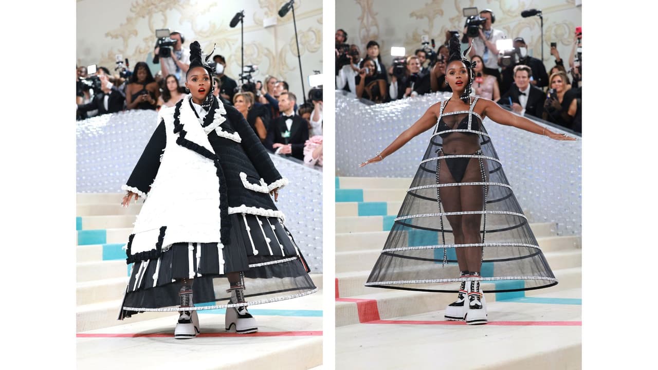 Janelle Monáe dejó ver su figura en la Met Gala 2023.