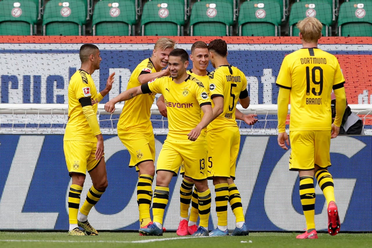 Guerreiro, quien se mostró en óptimas condiciones al regreso de la Bundesliga, adelantó al Dortmund al 32’.