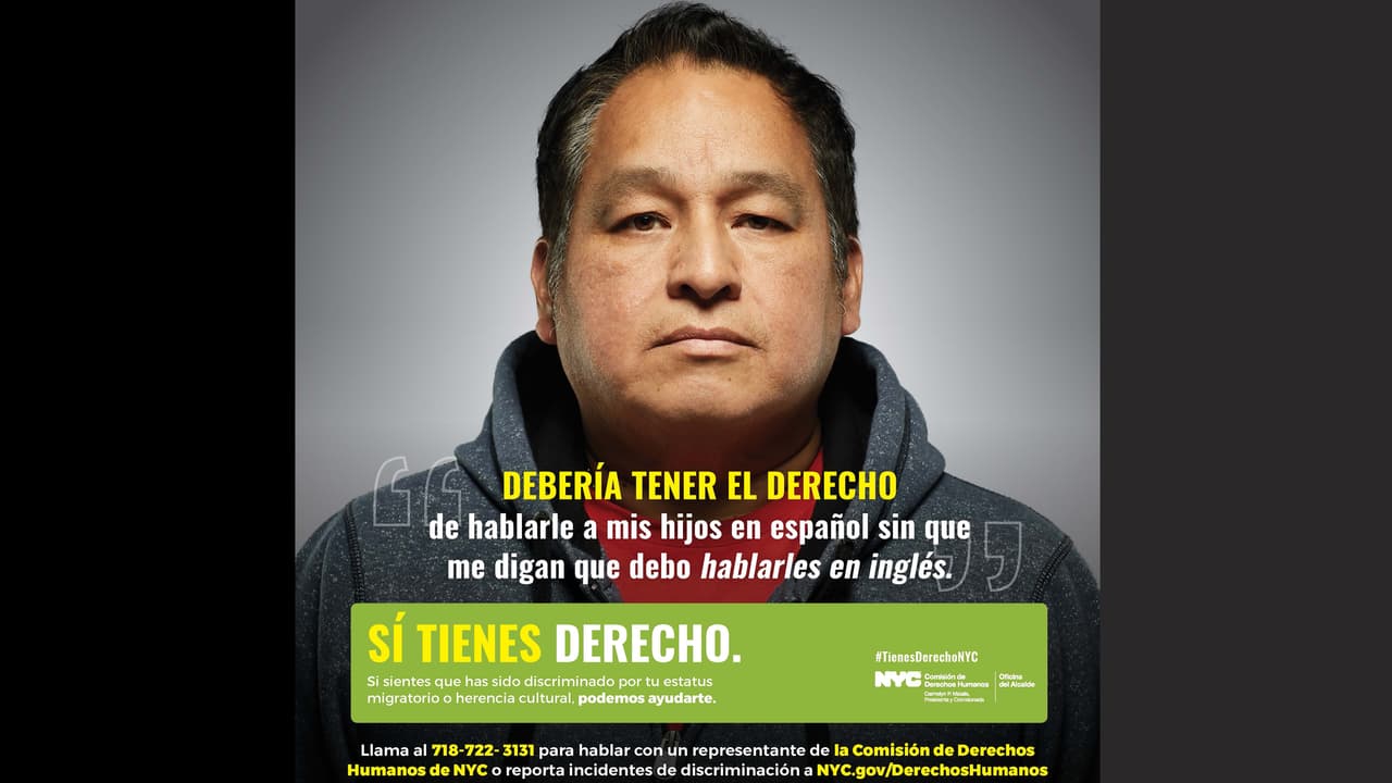 Una campaña contra la discriminación defiende el derecho a hablar español (y a amar y a orar como uno quiera)