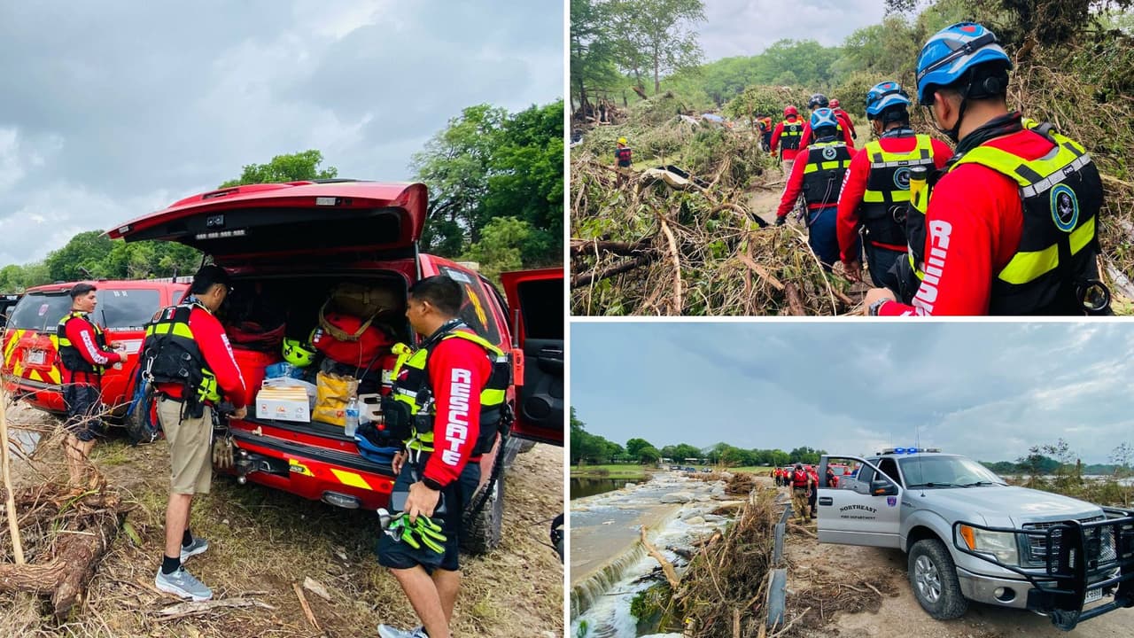 Rescatistas mexicanos participan en búsqueda de desaparecidos en Kerrville; recuperan 2 cuerpos