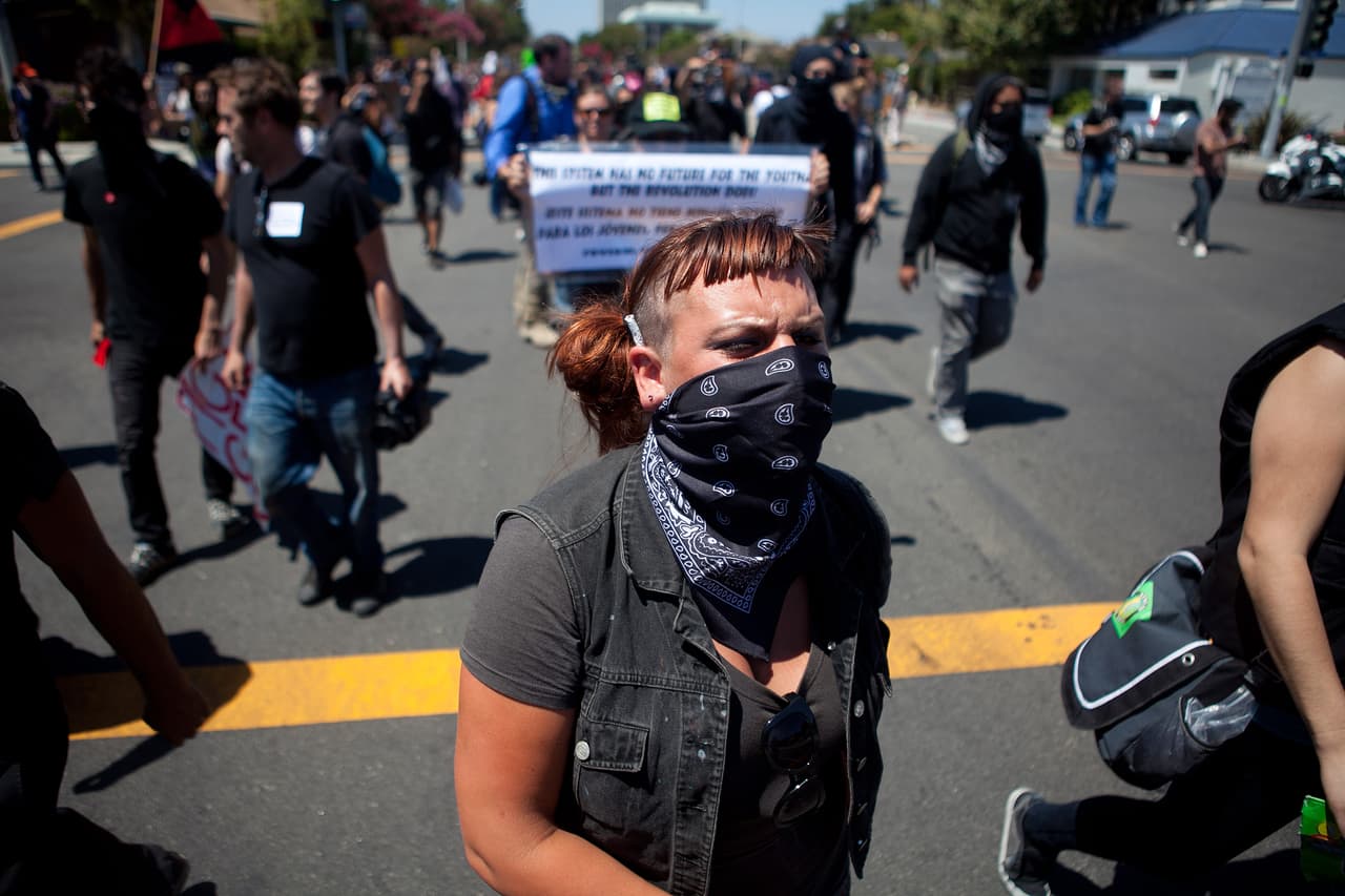 Las manifestaciones en Anaheim duraron varios días. Esta foto fue captada el 29 de julio de 2012.