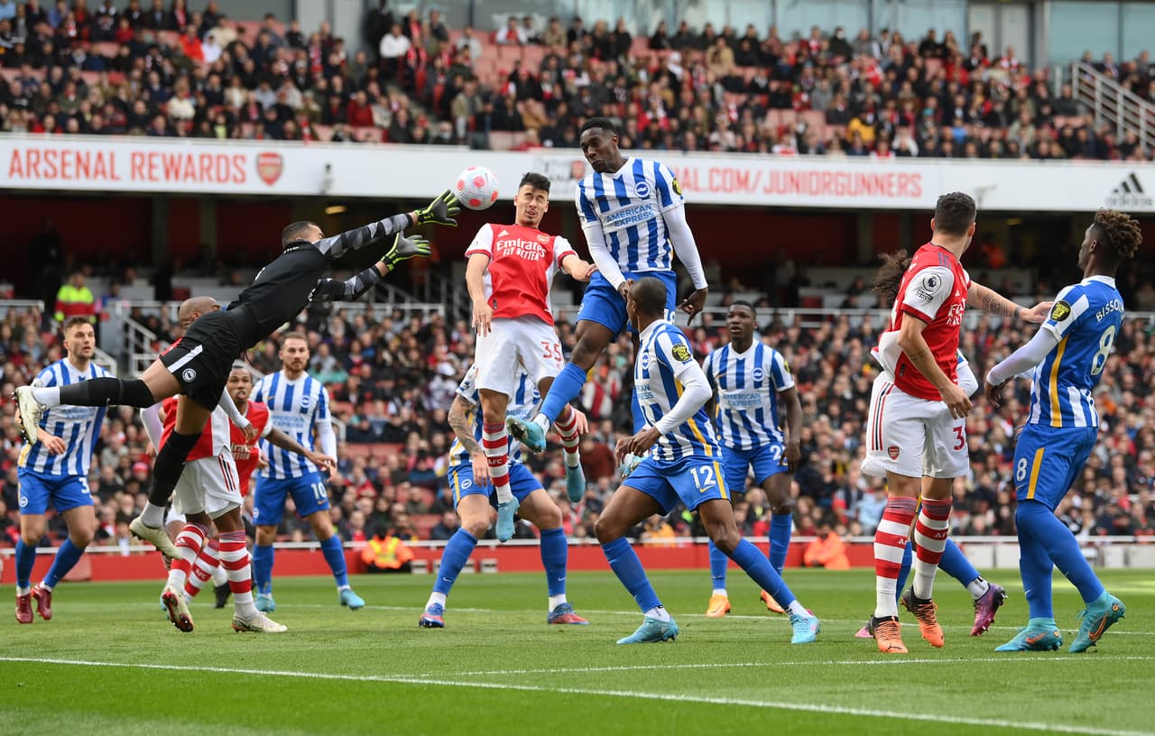 Brighton sorprendió 1-2 al Arsenal.