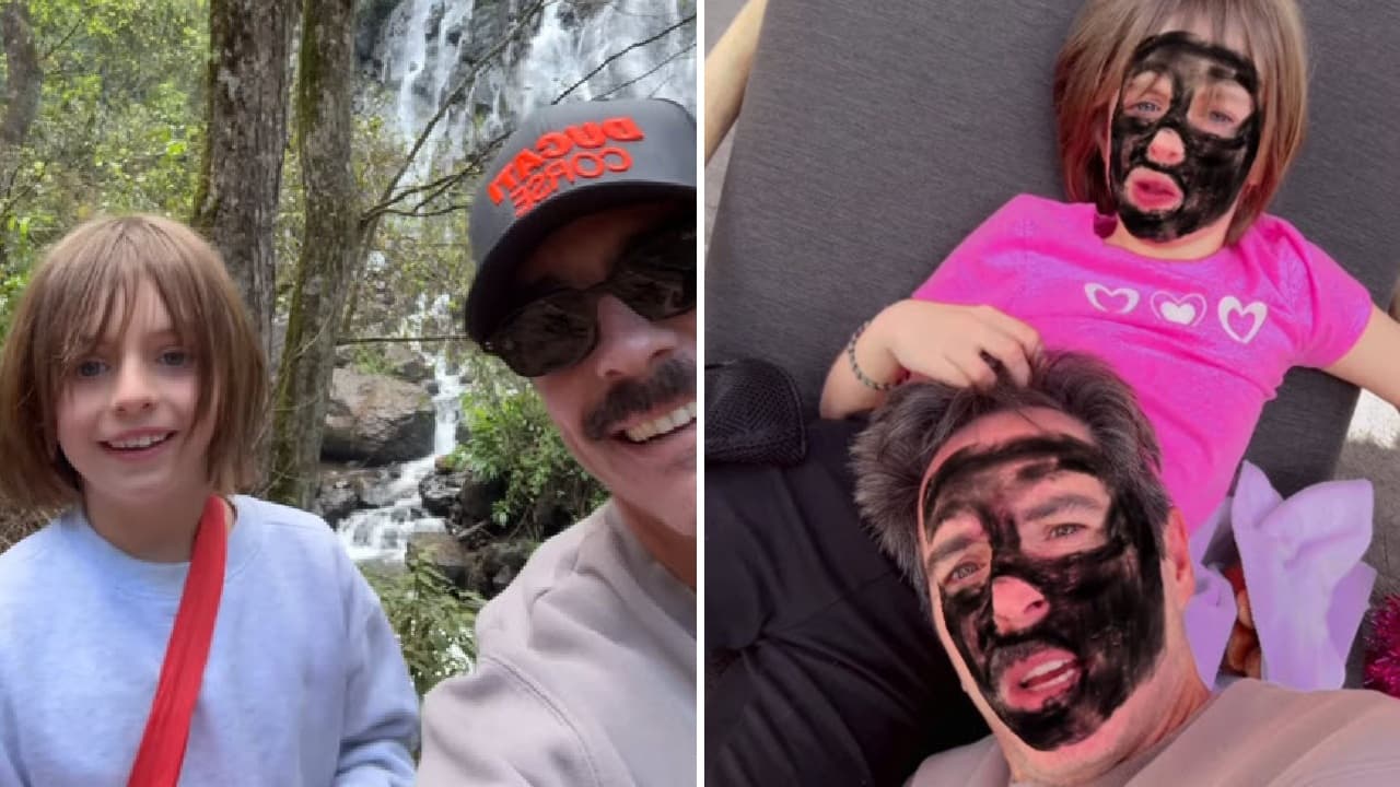 Padre e hija disfrutaron días juntos en medio del luto por la muerte de Gabriela Michel.