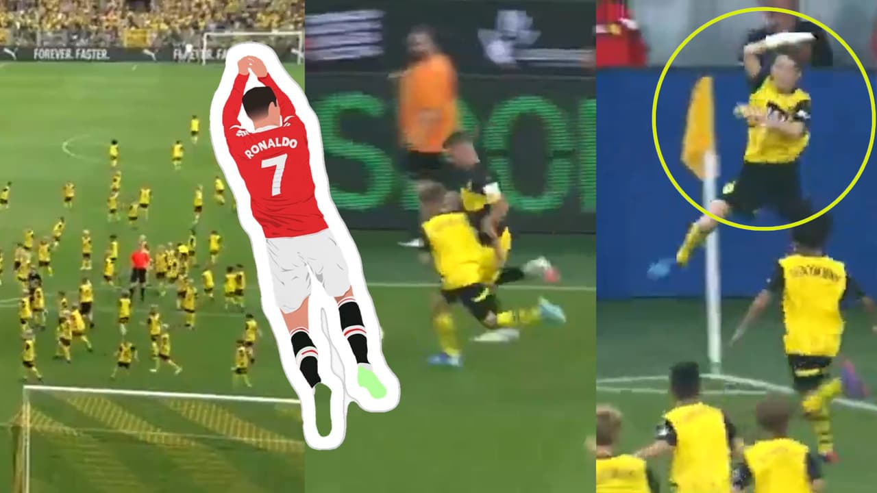 Leyendas del Borussia Dortmund vs. 100 niños y festejo de Cristiano Ronaldo