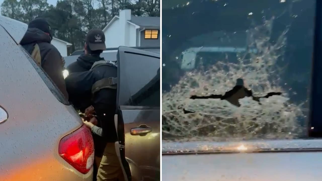 Agentes federales detienen a inmigrante mexicano tras romper el vidrio de su carro