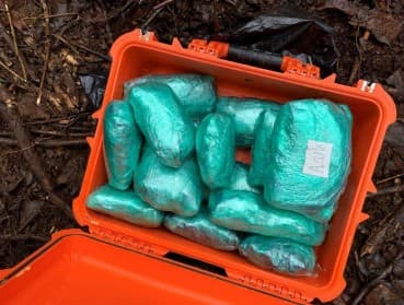 Droga decomisada en la propiedad donde vivía César Valdez.