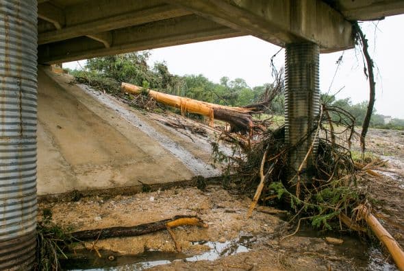 Algunas zonas de la capital texana quedaron bajo el agua luego de las intensas lluvias de los últimos días.
