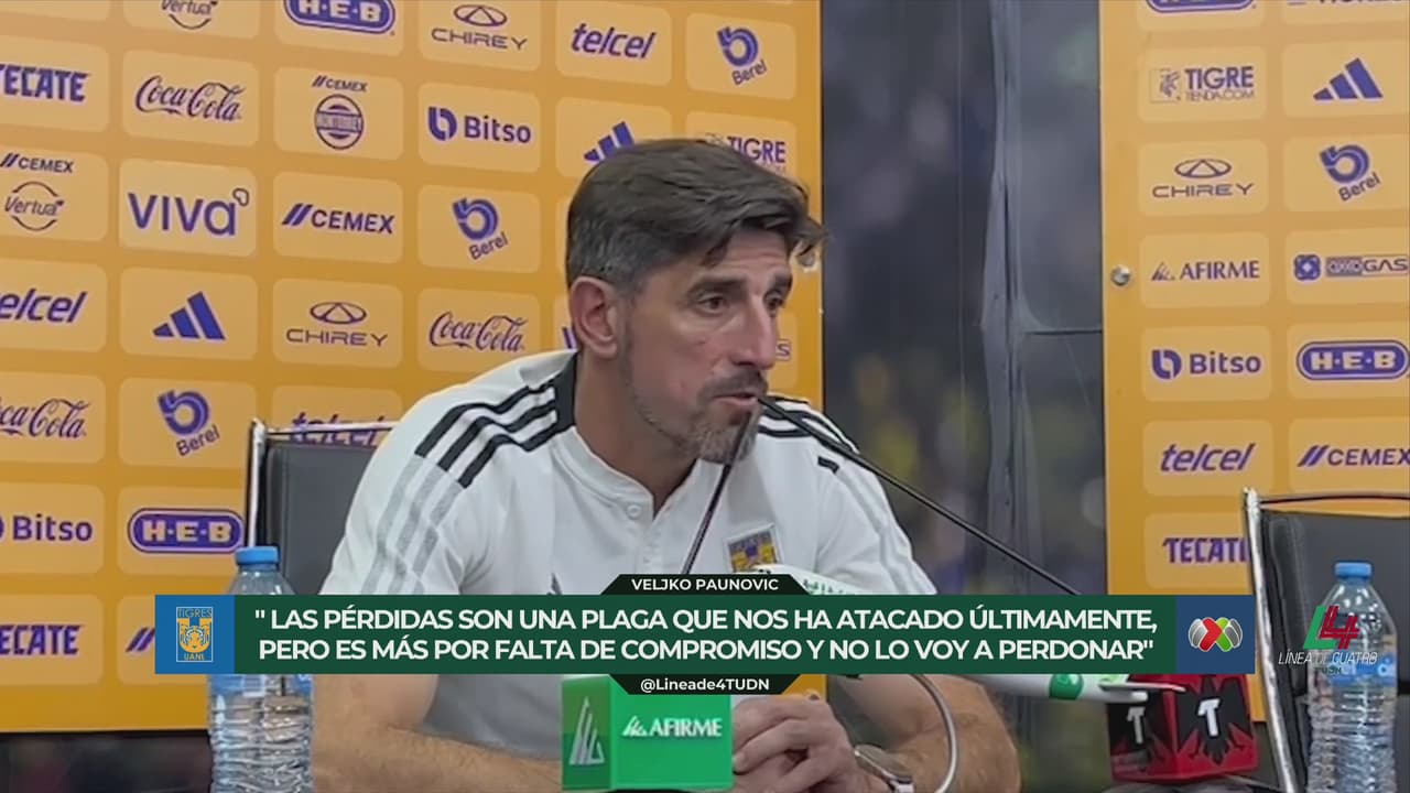 ¡Estalla Paunovic! El DT de Tigres admite que hay falta de compromiso