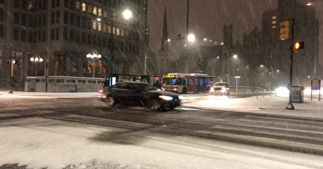 Así se vivió la tormenta invernal en la ciudad de Filadelfia 