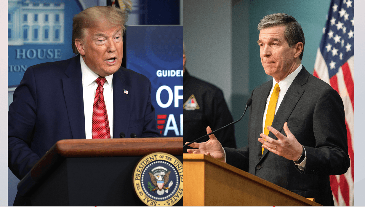 Esto dijo el gobernador de Carolina del Norte a Donald Trump sobre la posibilidad de reabrir la economía azotada por la pandemia