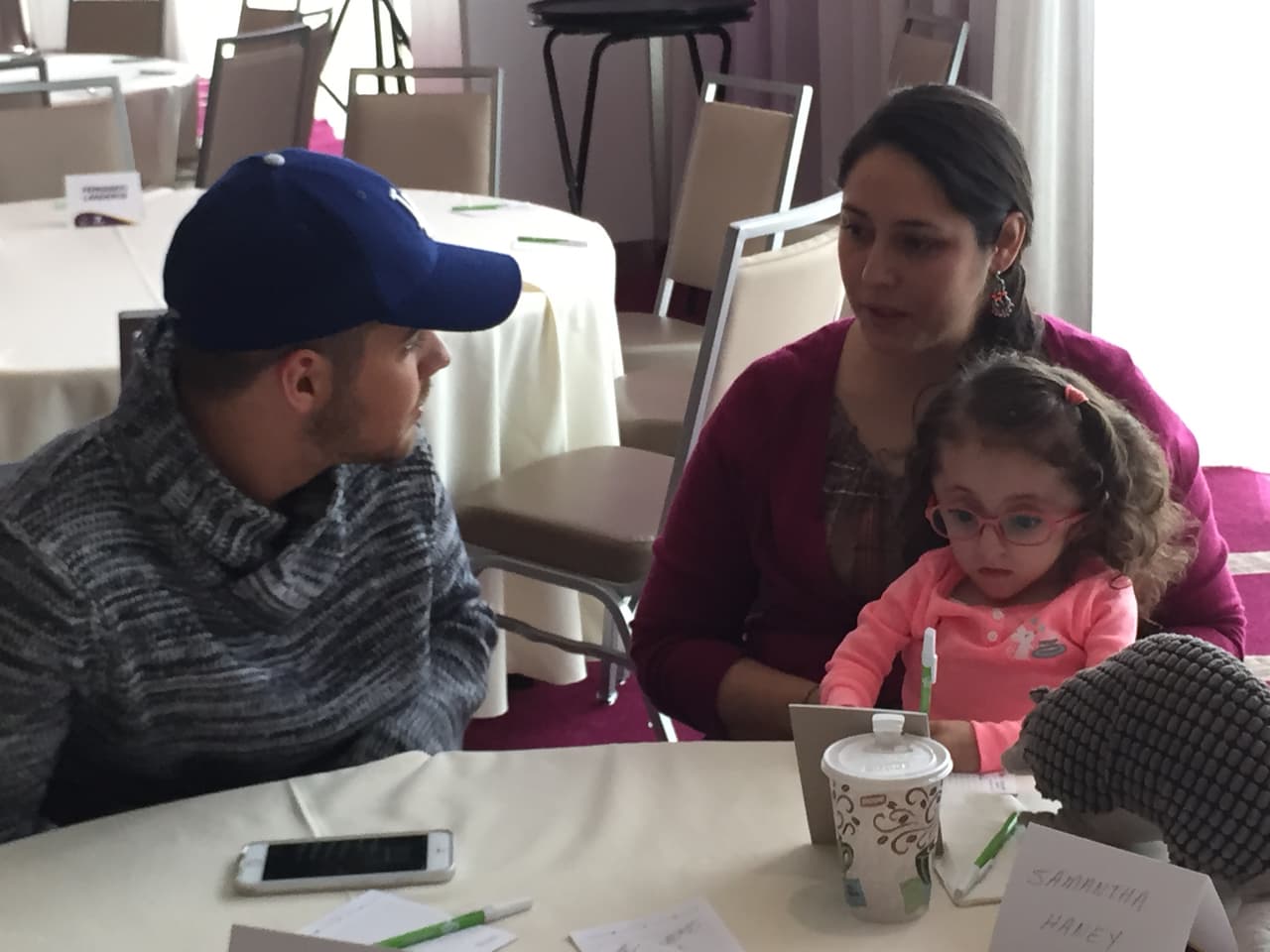 William Valdés también convivió con los pequeños.