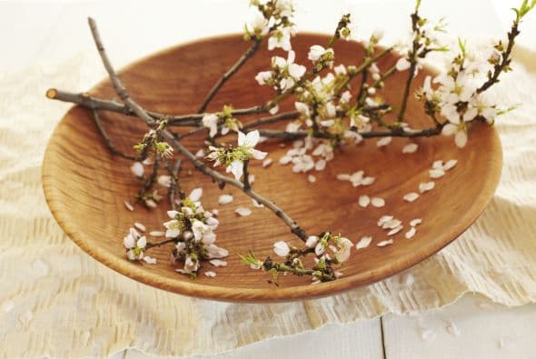 Lo último. Si buscas que el evento tenga un look moderno, elige centros hechos con ramas, ¡están muy de moda! Las de cerezo, por ejemplo, quedan fabulosas.