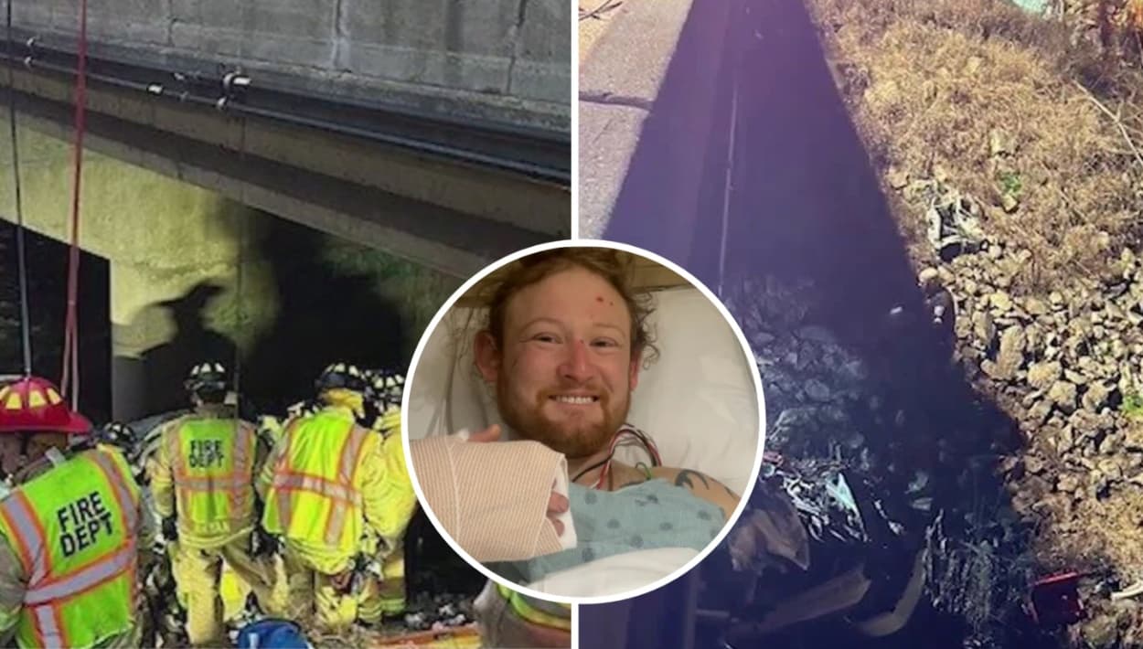 Pescadores hispanos hallan a un chofer que tenía 6 días atrapado en su camión tras volcarse