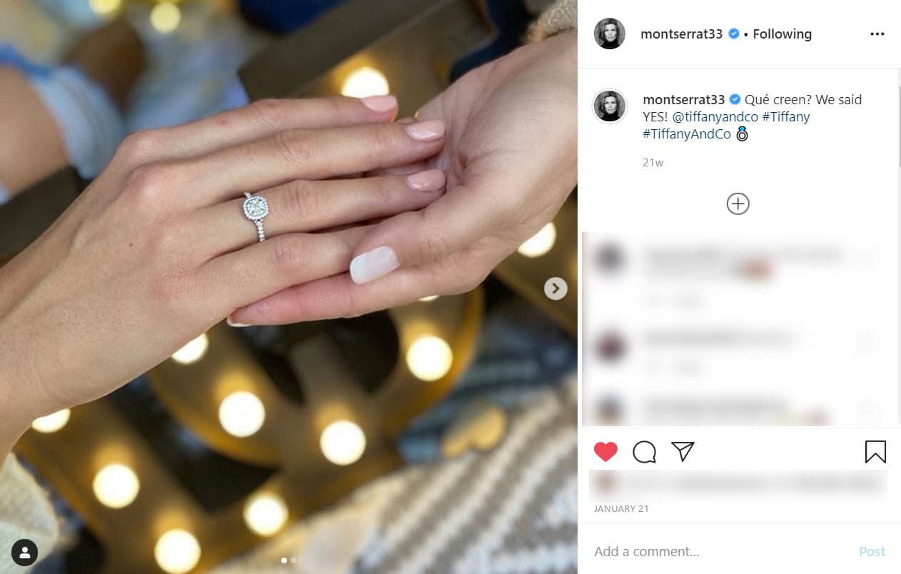 Montserrat Oliver y Yaya Kosikova anunciaron su compromiso de boda el 21 de enero de 2020: "¿Qué creen? ¡Dije que sí!".