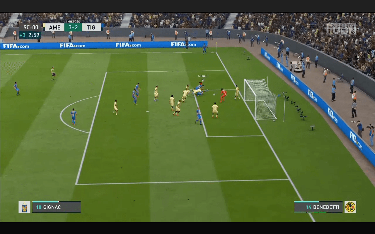 Nahuel Guzmán perdío 3-2 ante el América de Gio dos Santos que suma los primeros tres puntos en el torneo virtual de la eLiga MX.