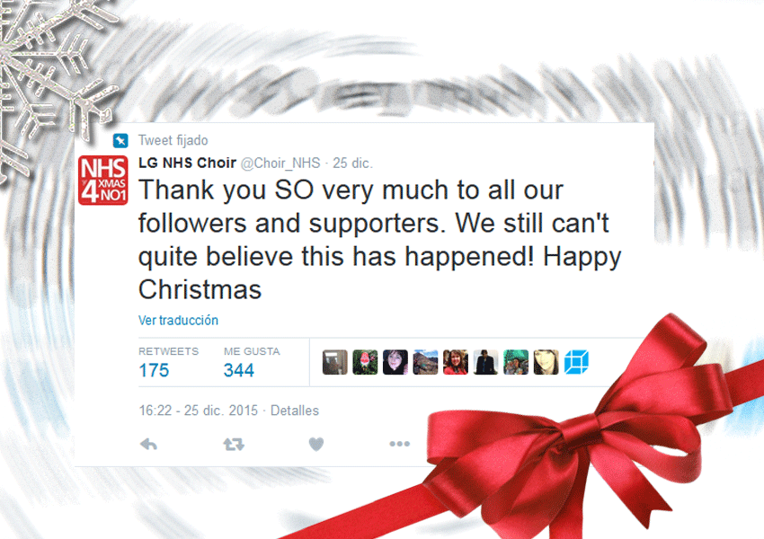 Expresaron en su cuenta de Twitter "Muchísimas gracias a todos nuestros seguidores y fanáticos. Nosotros aún no podemos creer que esto esté pasando. ¡Feliz Navidad!"